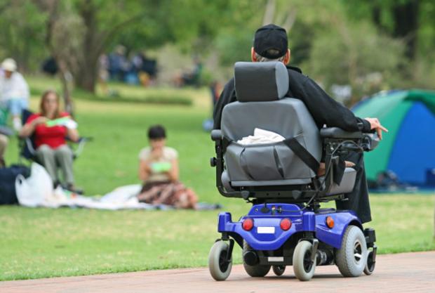 electric-wheelchair-user